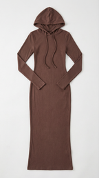 Vestido Maxi Bodycon Marilyn con Capucha Elegante