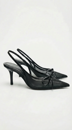 Zapatos de tacón con tira trasera y malla Michelle
