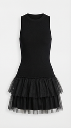 Mini Vestido de Tul Nadia con Cuello Alto