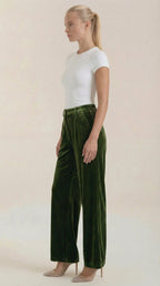 Nadine Pantalón Ancho de Terciopelo