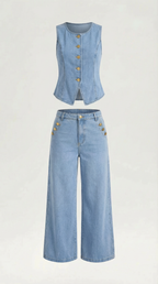 Conjunto Rhonda de Algodón y Mezclilla