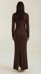 Roberta Vestido Maxi Bodycon de Manga Larga
