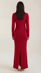 Roberta Vestido Maxi Bodycon de Manga Larga