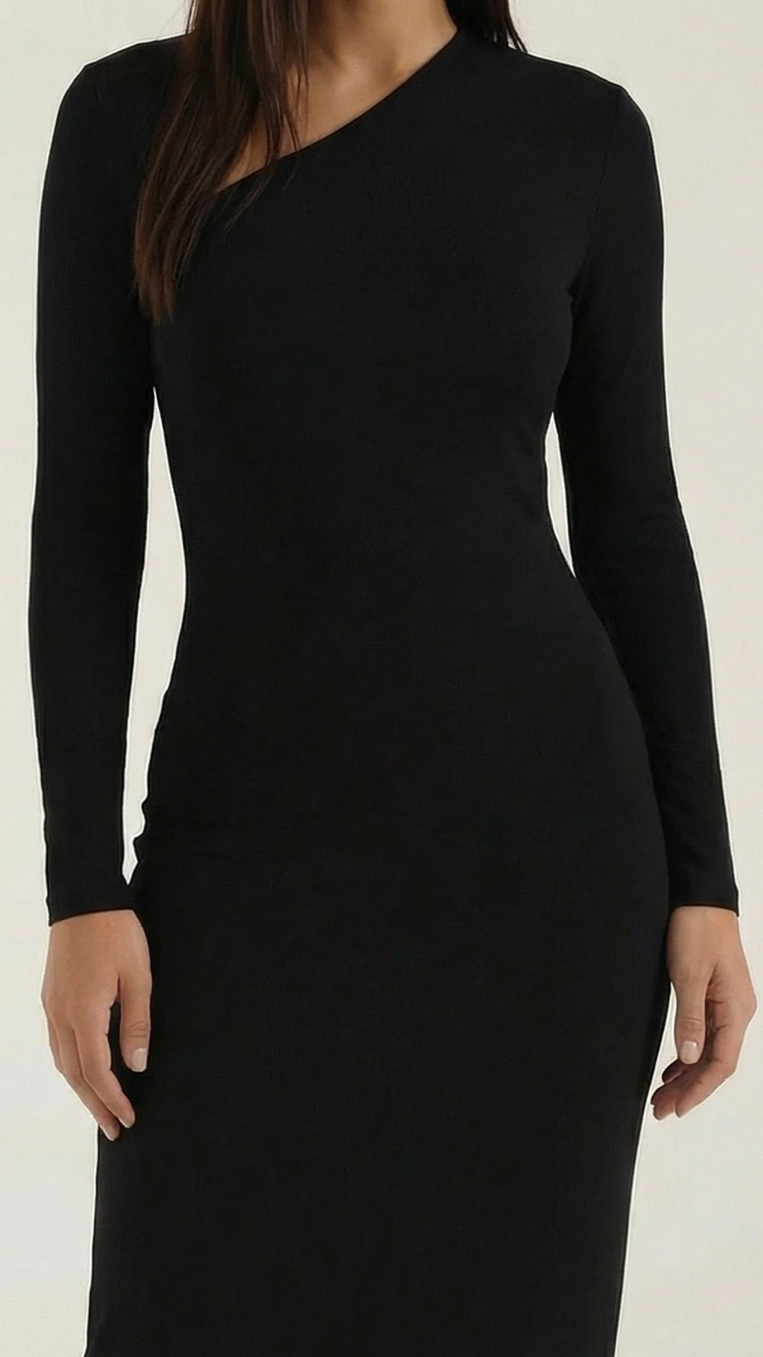 Roberta Vestido Maxi Bodycon de Manga Larga