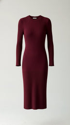 Sheila - Vestido midi ajustado de canalé