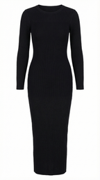 Sheila - Vestido midi ajustado de canalé