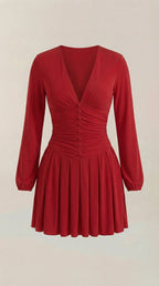 Mini Vestido Tricia con Escote en V