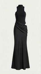 Maxi Vestido Hester con Cuello Alto