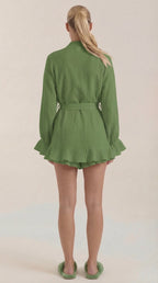 Conjunto de vestido mini cruzado Rebekah